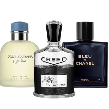 3er Duft-Set: Bleu de Chanel, Creed Aventus and Light Blue - 100ml