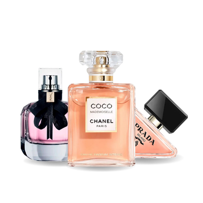 3er Duft-Set: Chanel COCO MADEMOISELLE, Prada PARADOXE and Yves Saint Laurent MON PARIS - 100ml