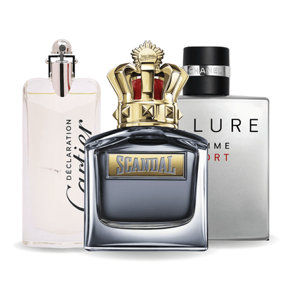 KIT: ALLURE HOMME SPORTS, JEAN PAUL GAULTIER SCANDAL, CARTIER DECLARATION