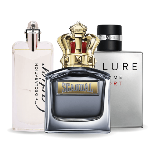 KIT: ALLURE HOMME SPORTS, JEAN PAUL GAULTIER SCANDAL, CARTIER DECLARATION