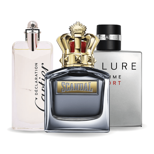 KIT: ALLURE HOMME SPORTS, JEAN PAUL GAULTIER SCANDAL, CARTIER DECLARATION